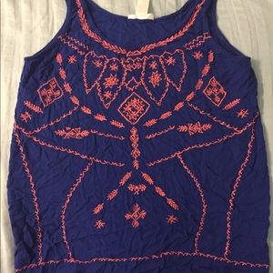 Embroidered tank